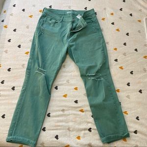 Old navy boyfriend fit teal jeans
